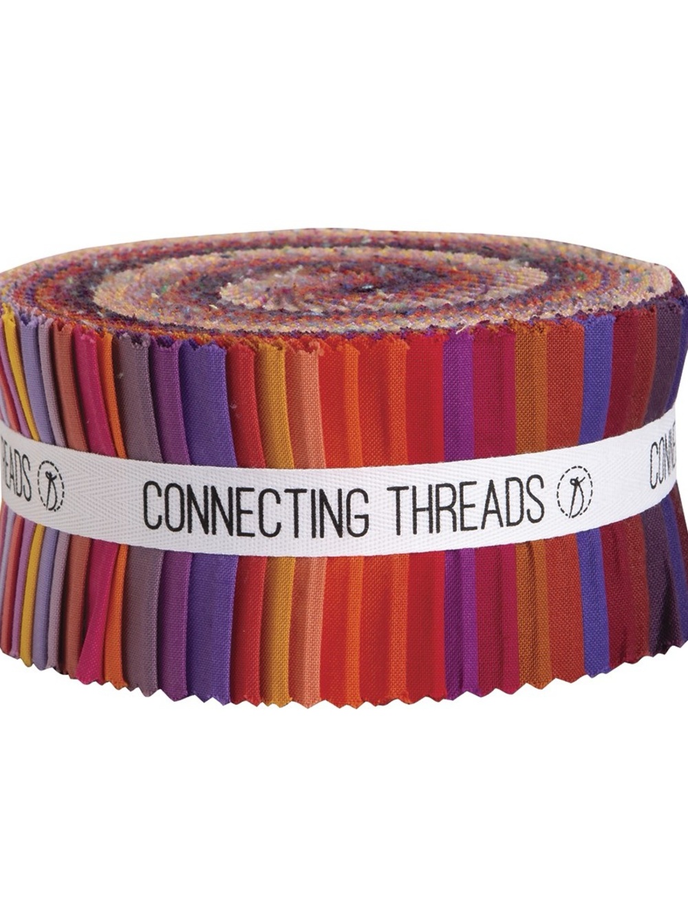 Multicolor Fabric Jelly Roll - Vibrant Red, Orange, Purple